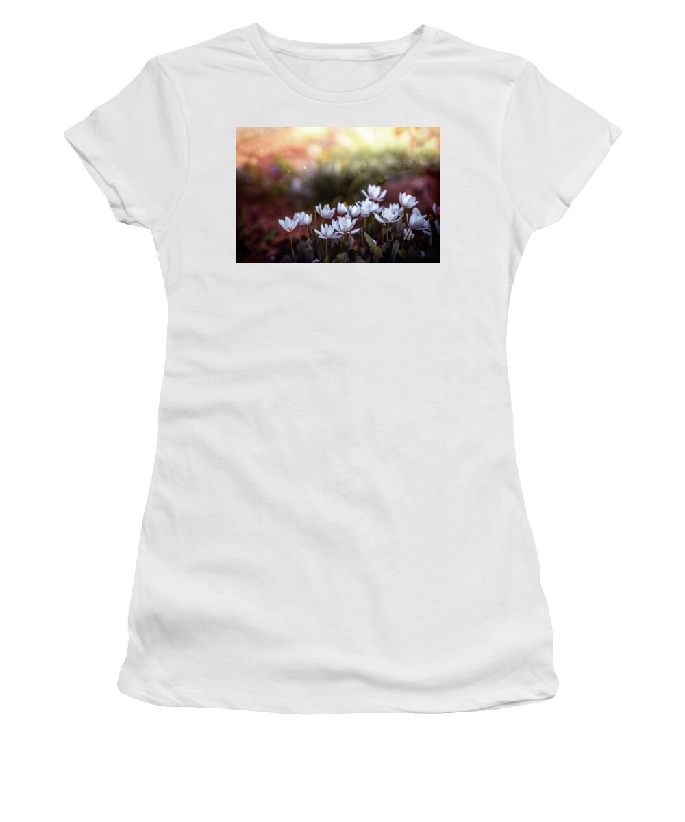 Spring Flowers Women's T-Shirt featuring the photograph Spring flowers 6 by Lilia S