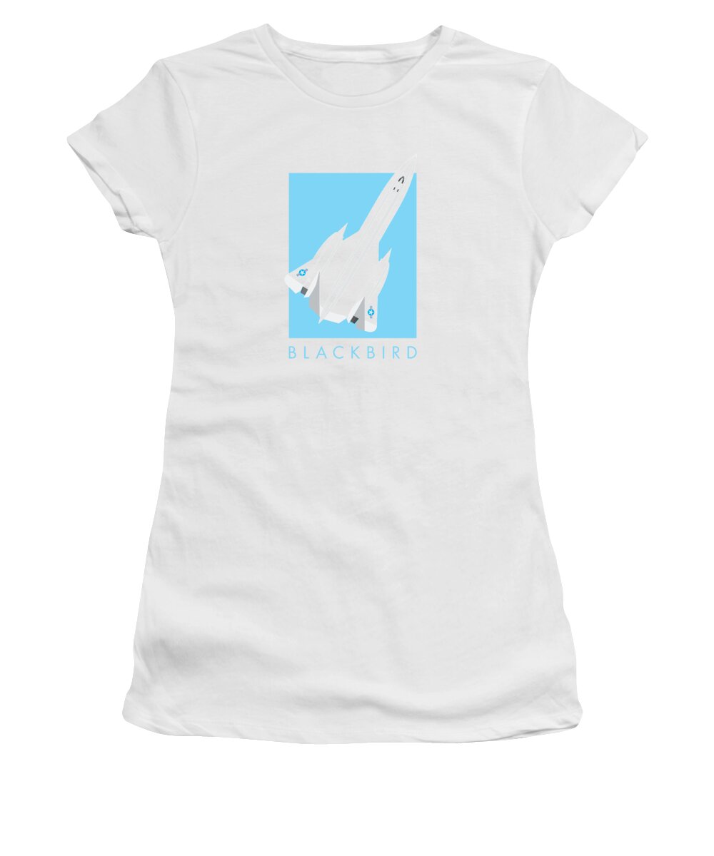 Aircraft Women's T-Shirt featuring the digital art SR-71 Blackbird Jet Aircraft - Sky by Organic Synthesis