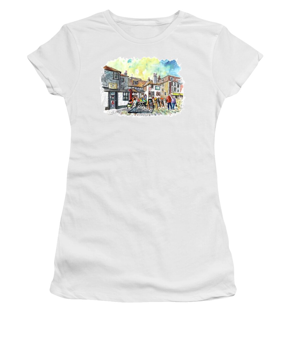 Travel Women's T-Shirt featuring the painting St Ives 03 by Miki De Goodaboom