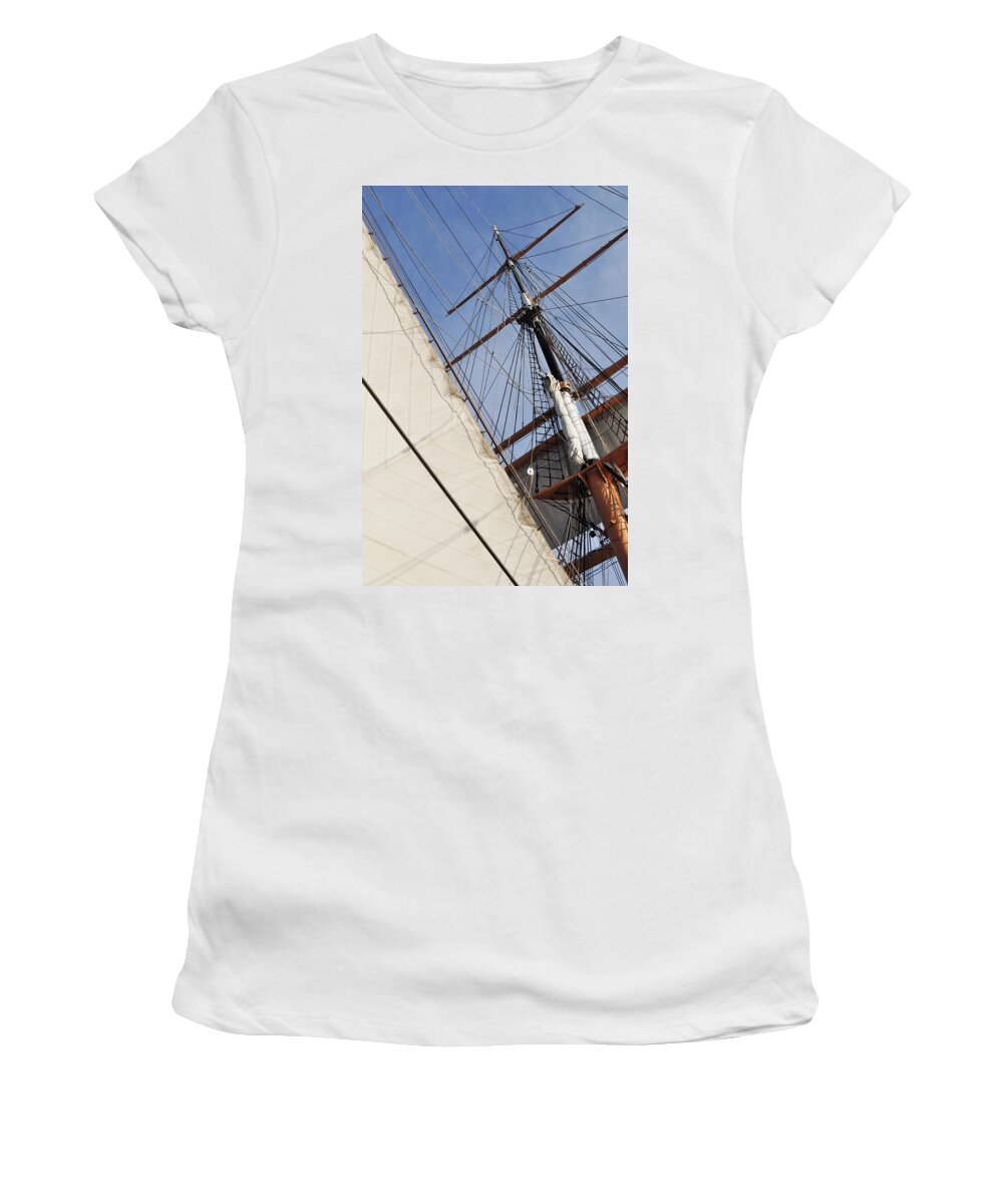 San Diego Women's T-Shirt featuring the photograph Star of India Mast Portrait by Kyle Hanson