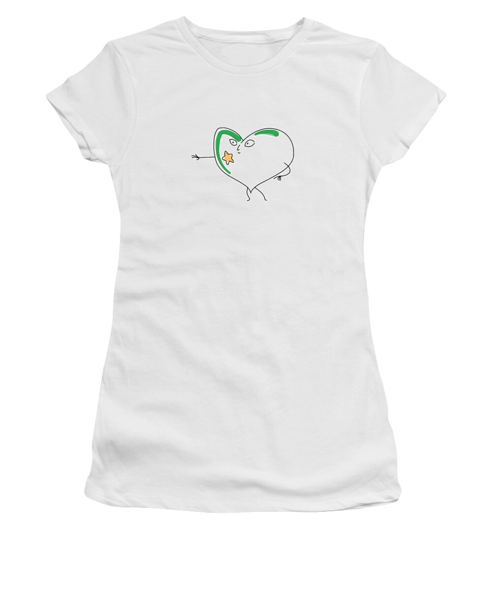Star Women's T-Shirt featuring the drawing Star Sherrif by J Lyn Simpson