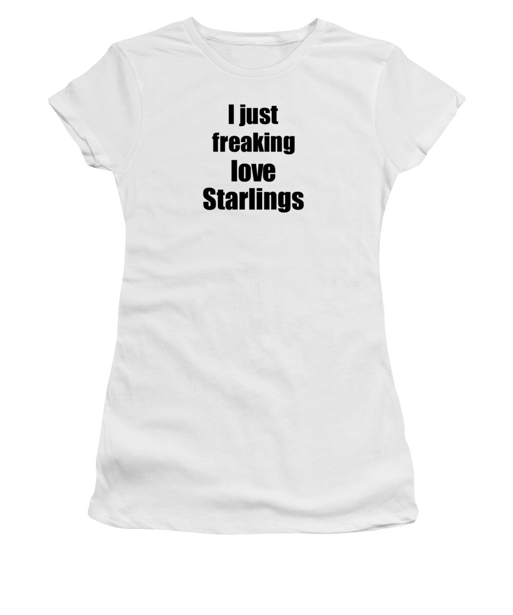 Starlings Women's T-Shirt featuring the digital art Starlings Lover Funny Gift Idea Animal Love by Jeff Creation
