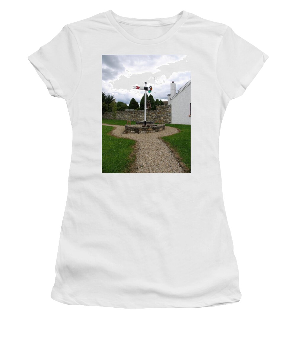 Women's T-Shirt featuring the painting Stop and enjoy by Val Byrne