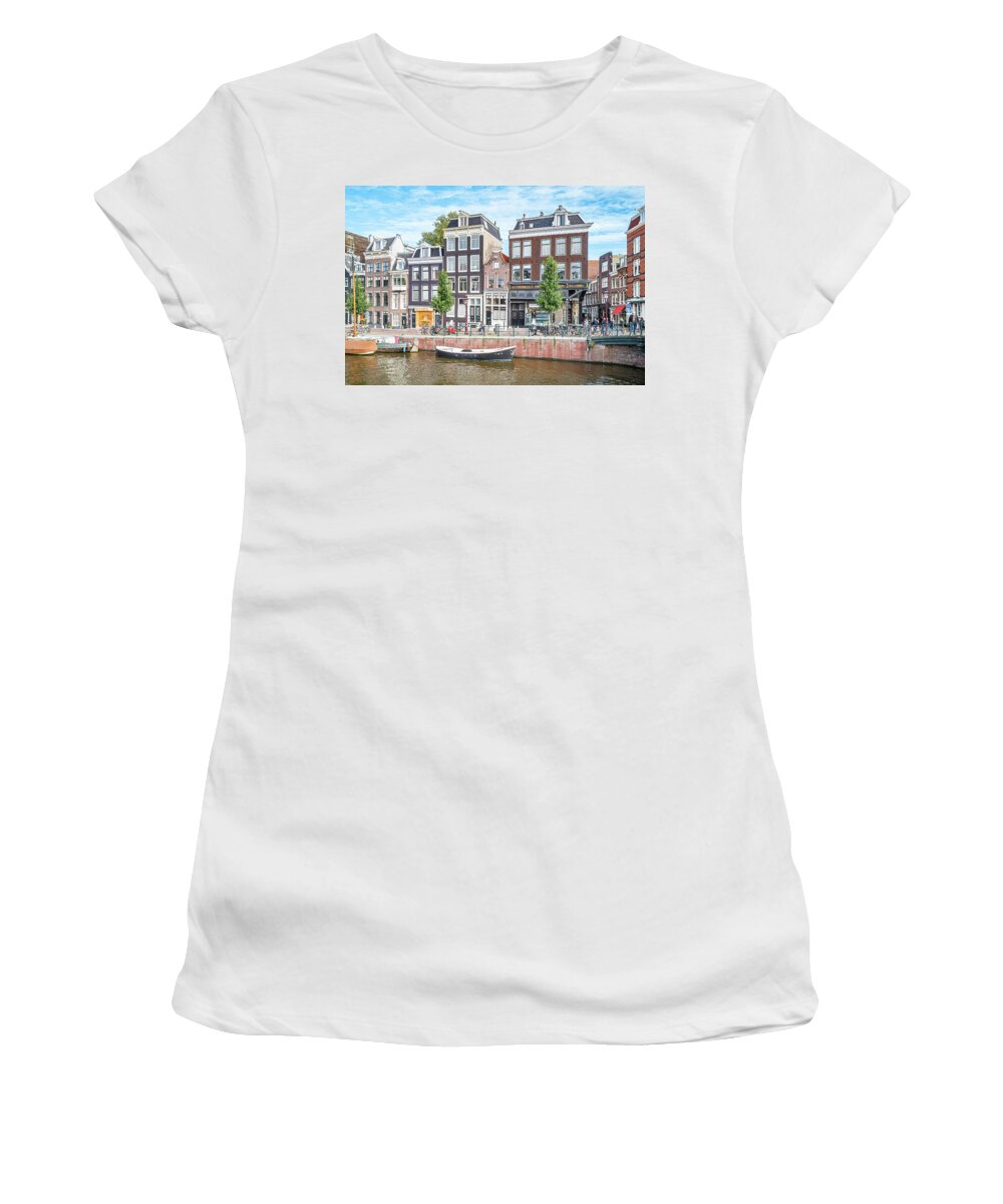 Amsterdam Women's T-Shirt featuring the photograph Streets of Amsterdam by Marla Brown