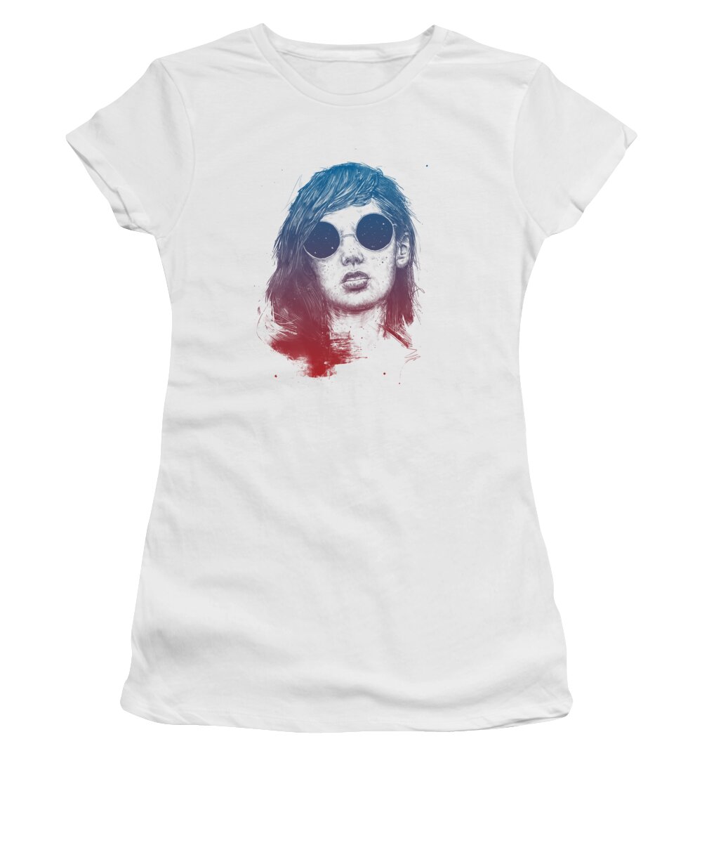 Summer Women's T-Shirt featuring the drawing Summer Nights by Balazs Solti