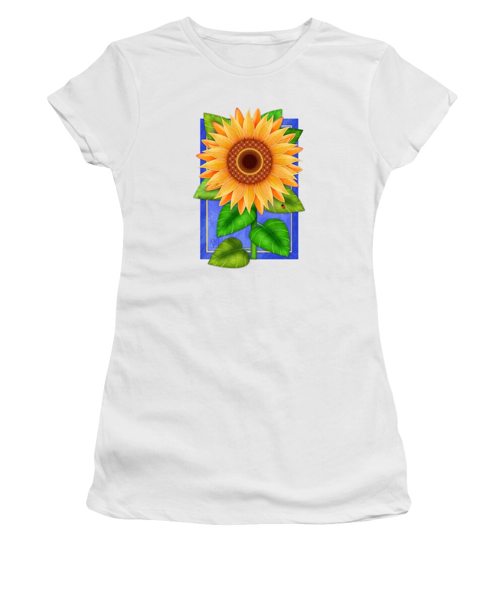 Sunflower Women's T-Shirt featuring the digital art Sunflower Promise by Valerie Drake Lesiak