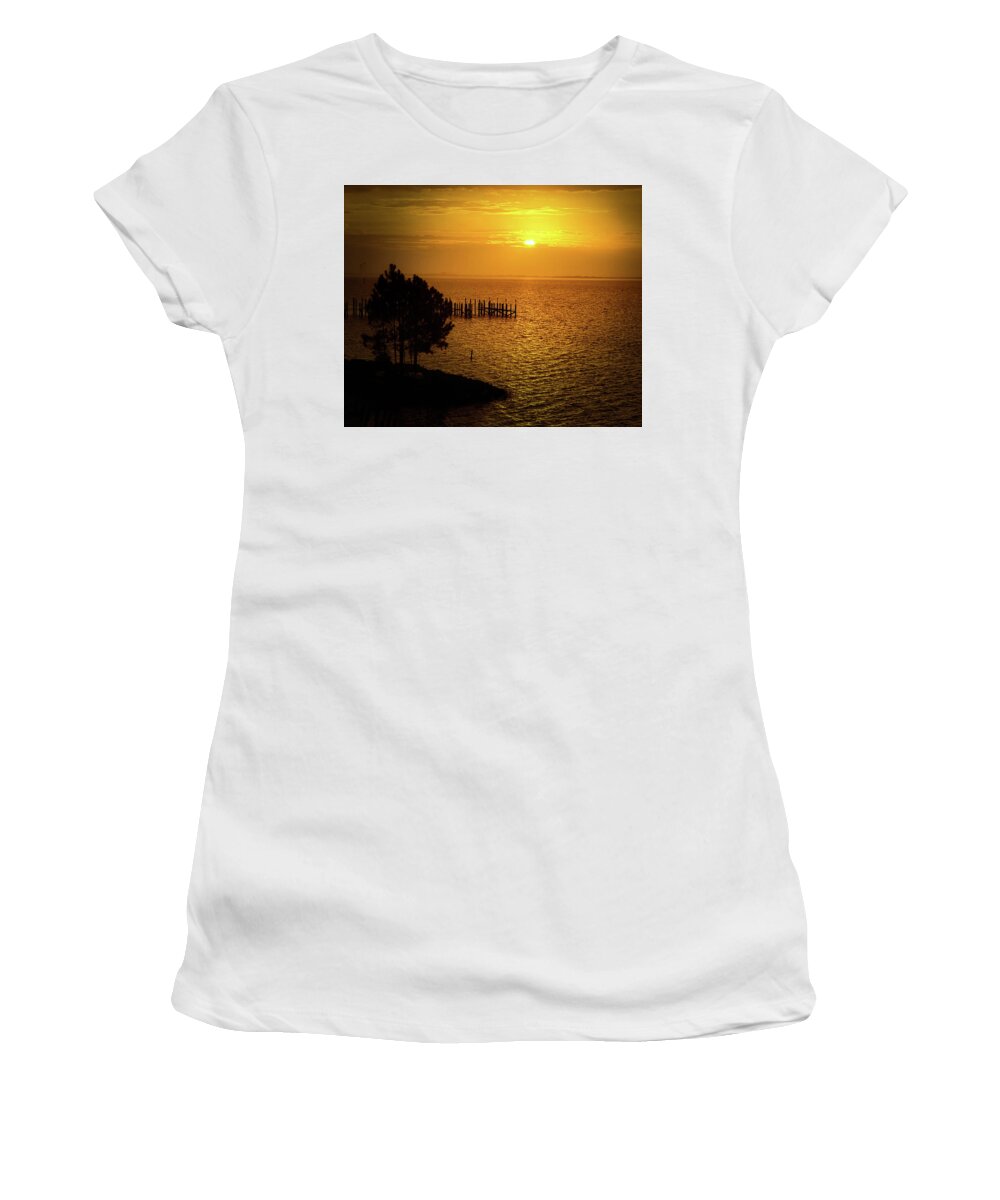 Florida Women's T-Shirt featuring the photograph Sunrise Navarre Beach by George Harth