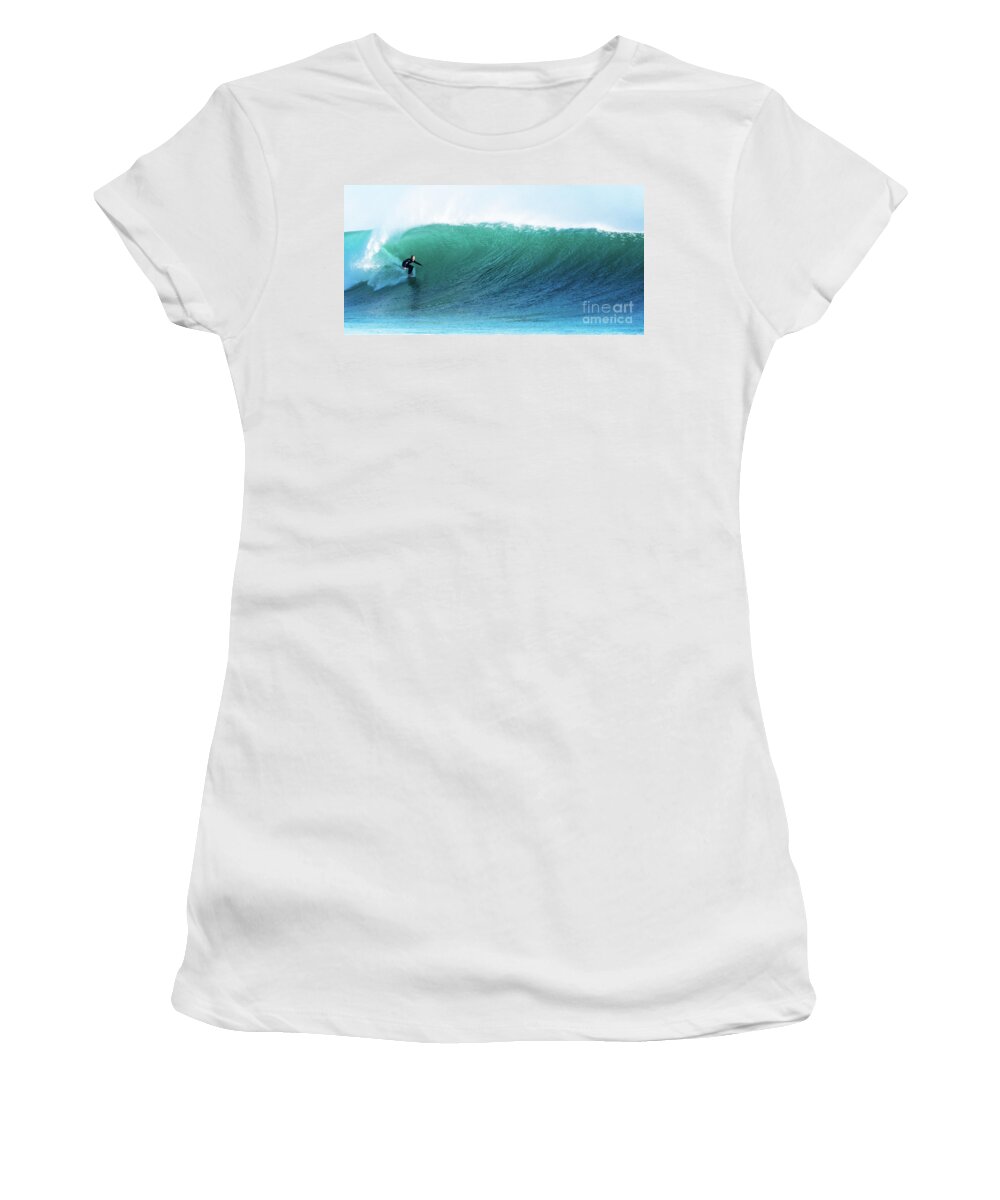 Surfer Women's T-Shirt featuring the photograph Surfing Three Bears 01 by Rick Piper Photography