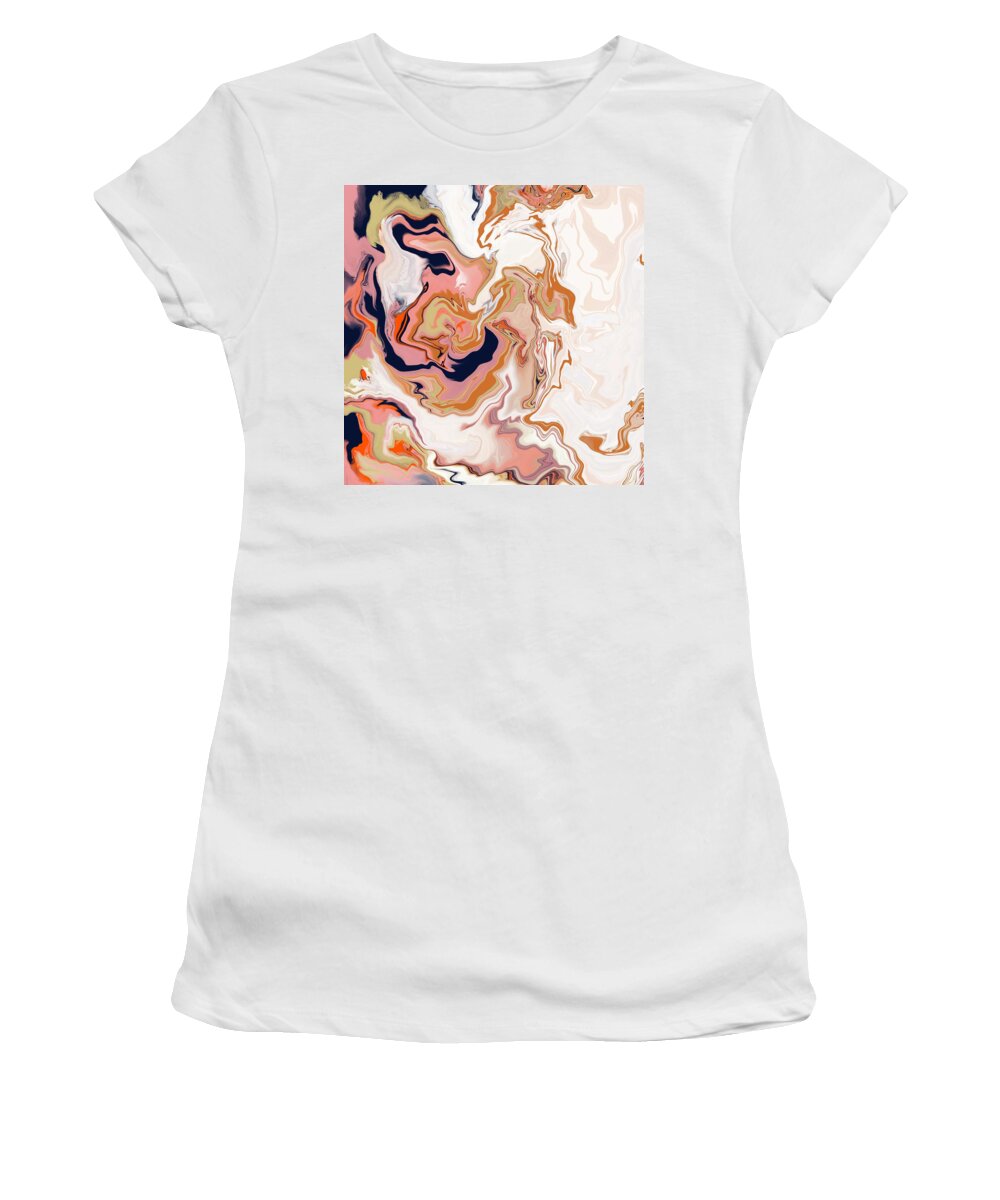 Marble Women's T-Shirt featuring the digital art Swirl by Itsonlythemoon -