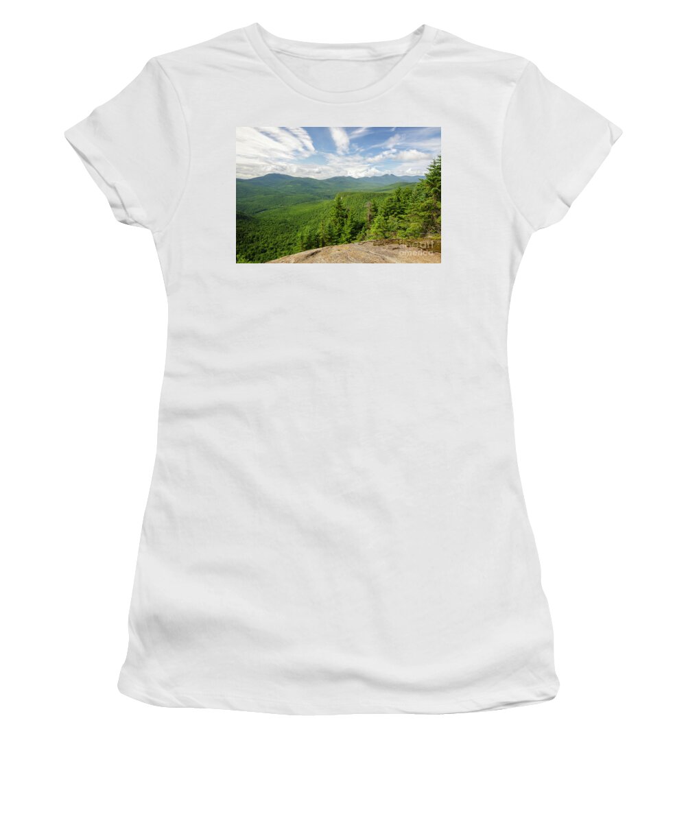 Attitash Trail Women's T-Shirt featuring the photograph Table Mountain - Bartlett New Hampshire USA by Erin Paul Donovan