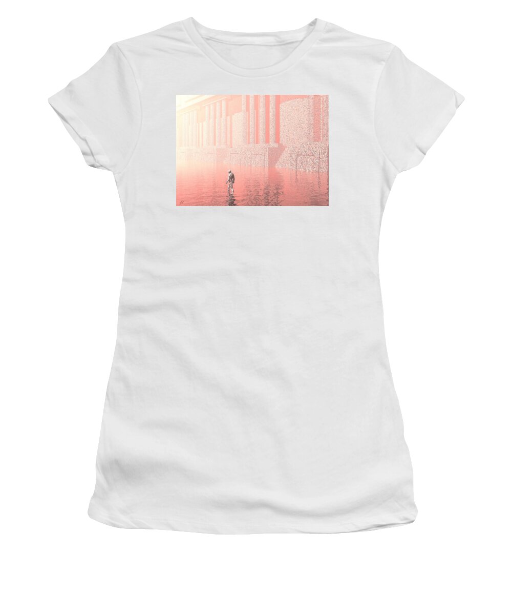 Afterlife Women's T-Shirt featuring the digital art The Afterlife by John Alexander