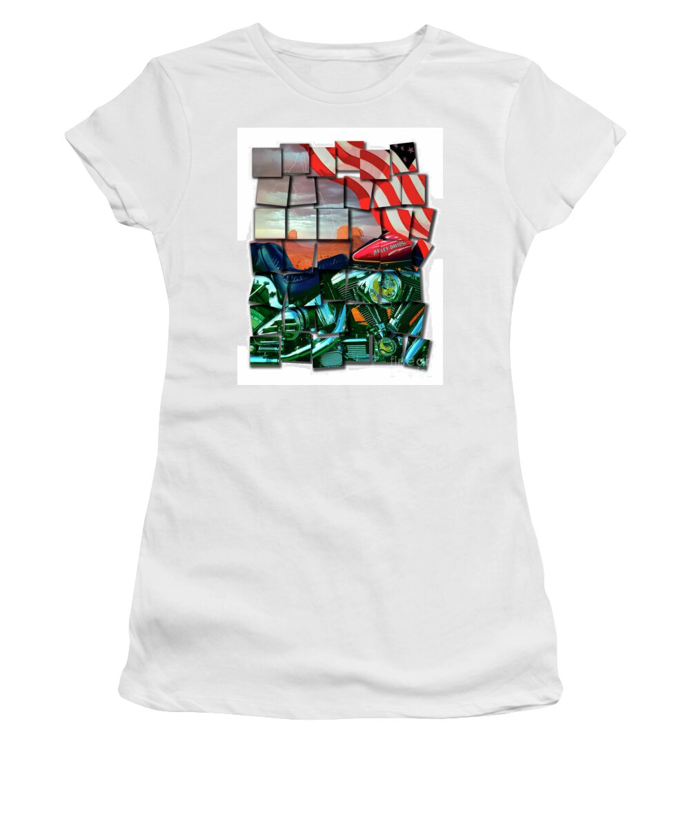 Nag000166wi Women's T-Shirt featuring the digital art The American Dream by Edmund Nagele FRPS