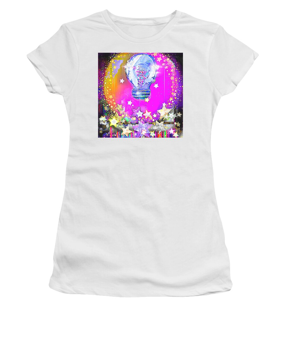 Light Women's T-Shirt featuring the digital art The Capture of Cosmos by BelleAme Sommers