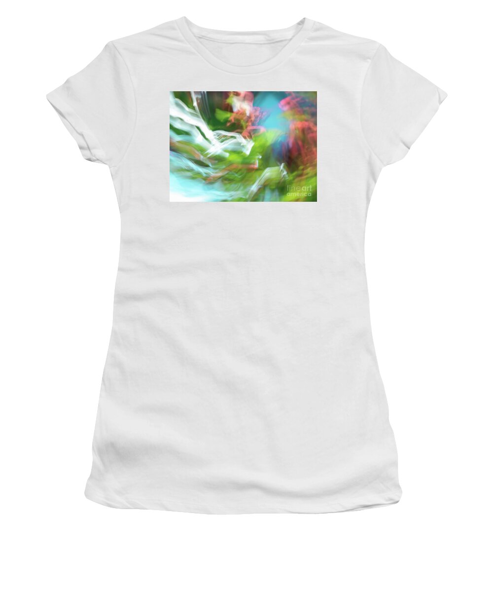 Abstract Women's T-Shirt featuring the photograph The Chase by Dutch Bieber