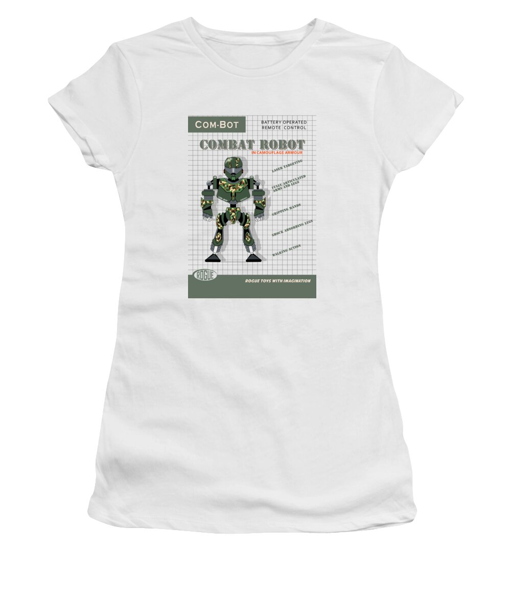 Toy Robot Women's T-Shirt featuring the photograph The Combat Toy Robot by Mark Rogan