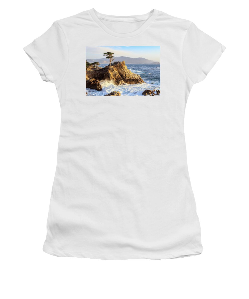 Ngc Women's T-Shirt featuring the photograph The Lone Cypress by Robert Carter