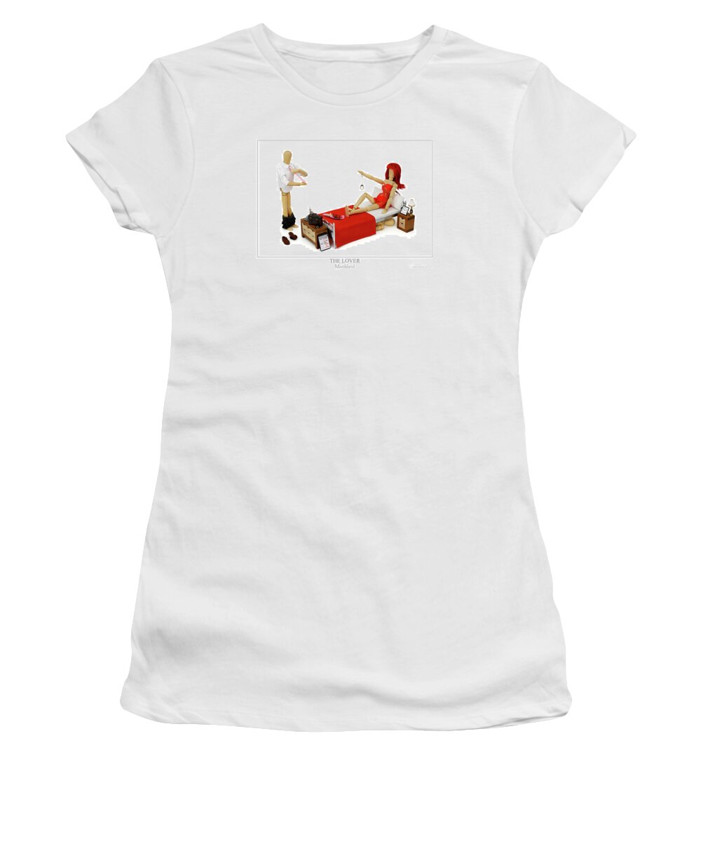Alessandro Pezzo Women's T-Shirt featuring the photograph The Lover by Alessandro Pezzo