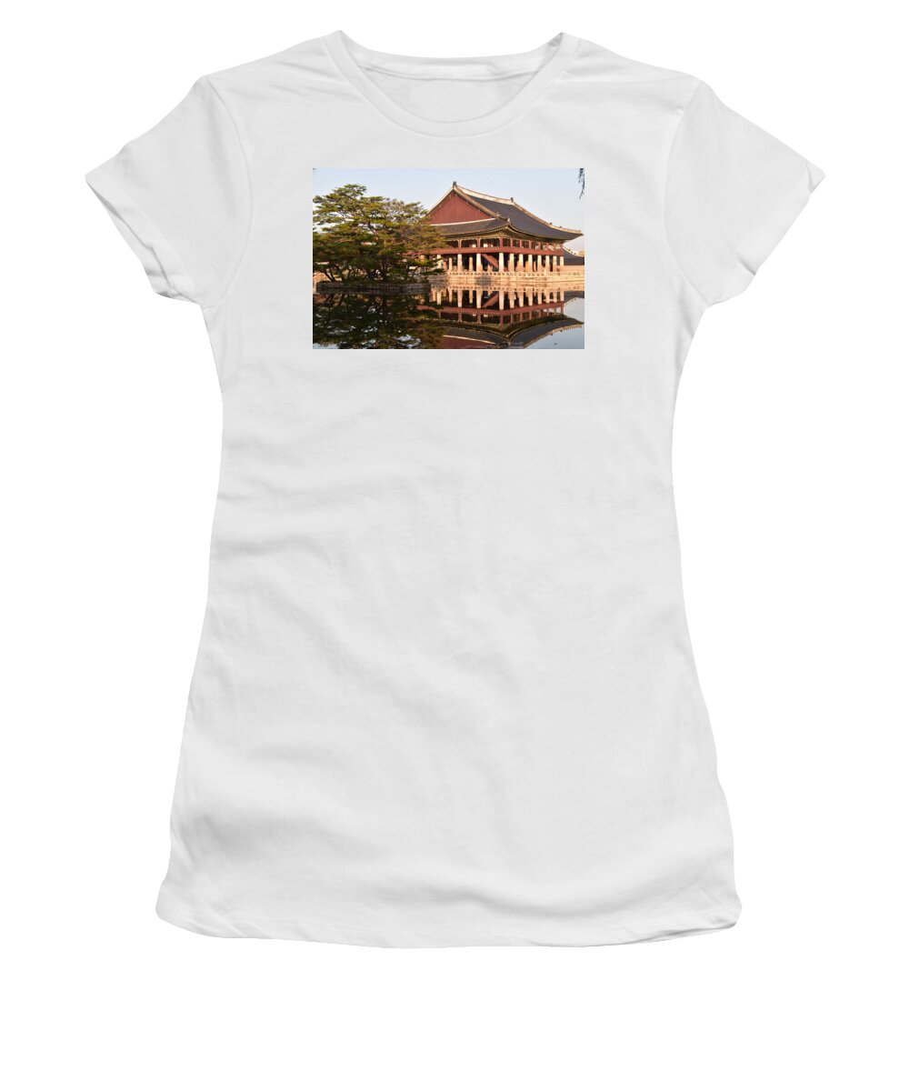 Ancient Women's T-Shirt featuring the photograph The Temple in Seoul by Yujun