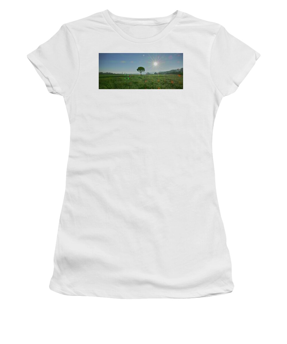 Landscape Women's T-Shirt featuring the photograph The time for festivities by Karine GADRE