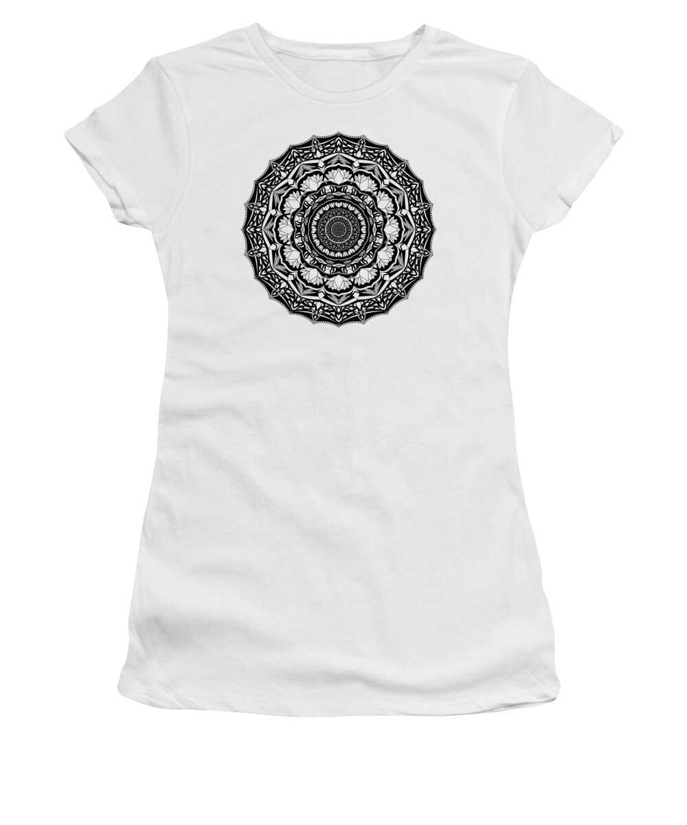 Time Women's T-Shirt featuring the digital art Time Before the Present Mandala by Angie Tirado