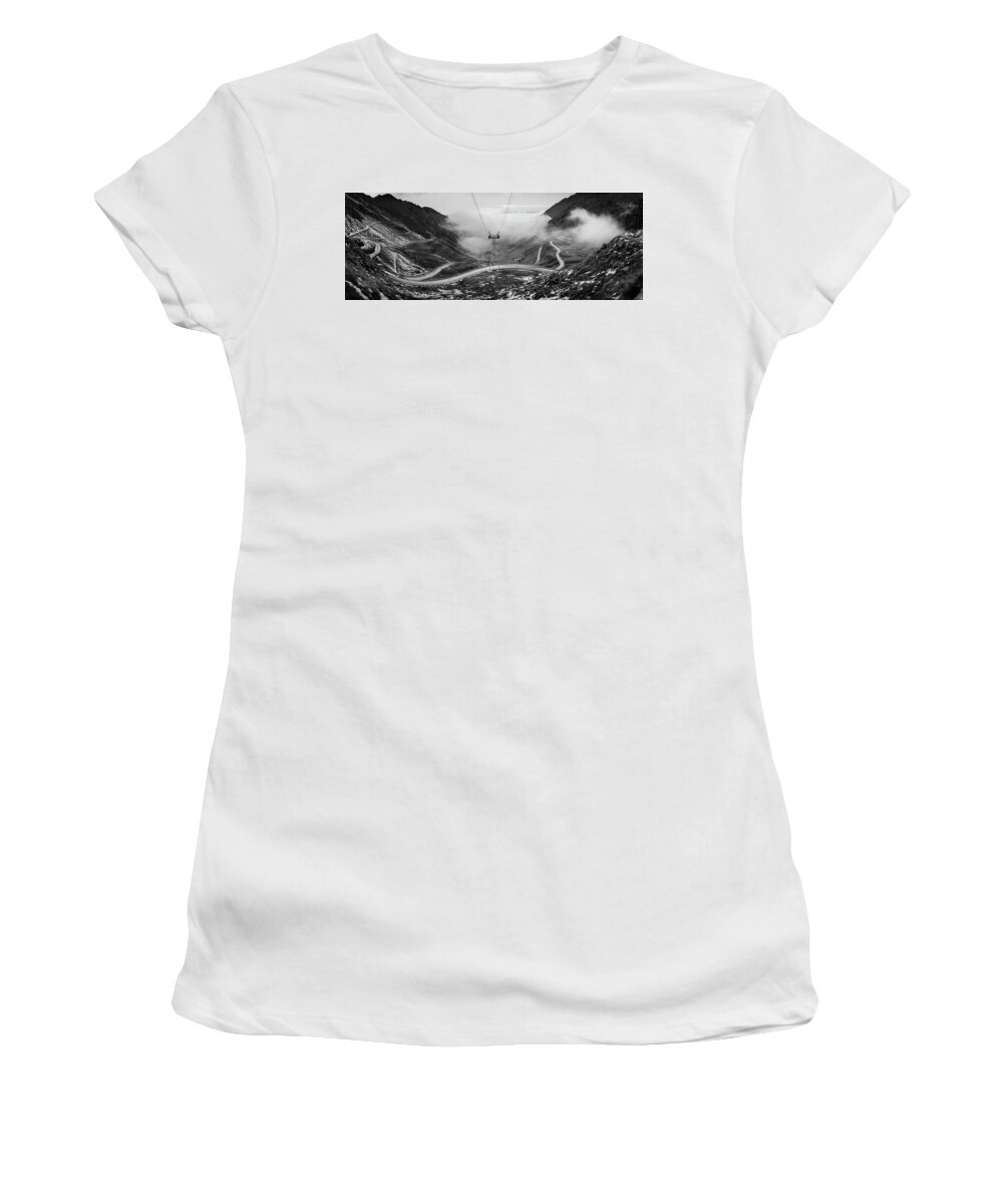  Women's T-Shirt featuring the photograph Transfagarasan highway in Romania by Patrick Van Os