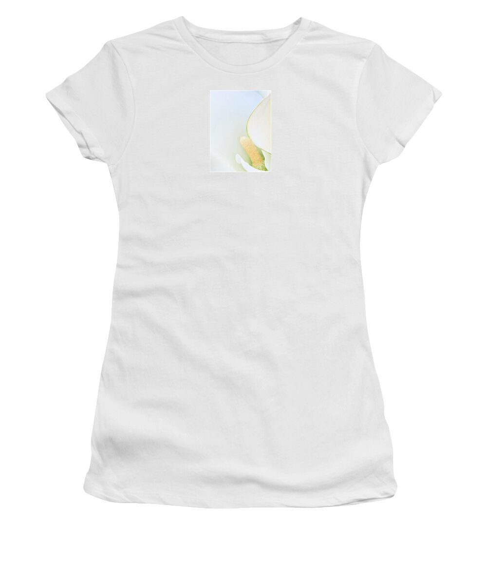 Saint Women's T-Shirt featuring the photograph Tuesdays With Saint Anthony -the Calla Lily by Tiesa Wesen