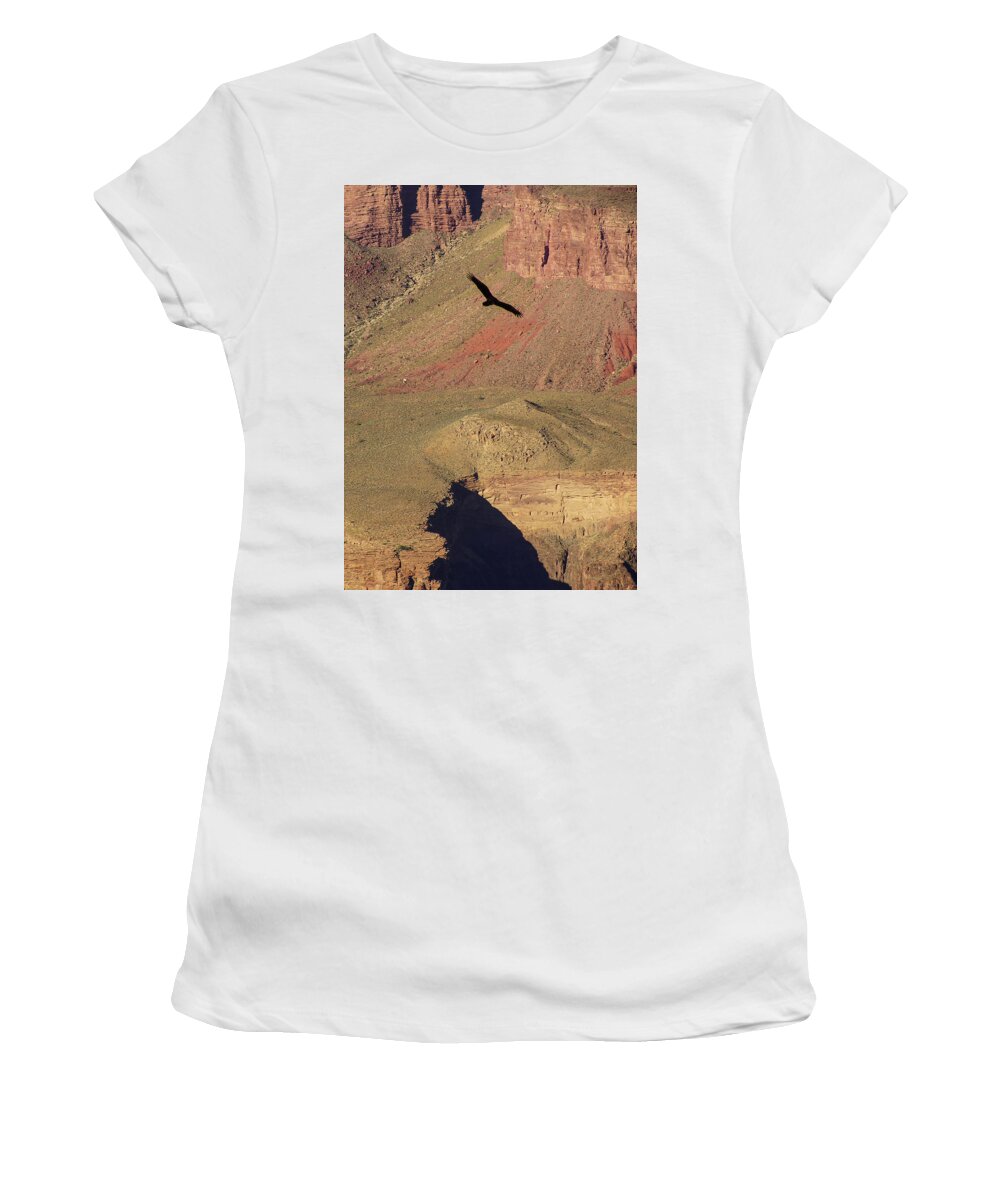 Arizona Women's T-Shirt featuring the photograph Turkey vulture soaring by Steve Estvanik
