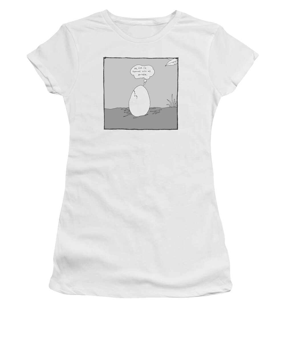 Oh Women's T-Shirt featuring the drawing Turning Into My Mother by Liana Finck