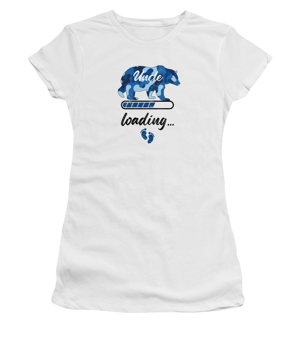 Uncle Bear Women's T-Shirt featuring the digital art Uncle Bear Loading Pregnancy Birth Family by Toms Tee Store