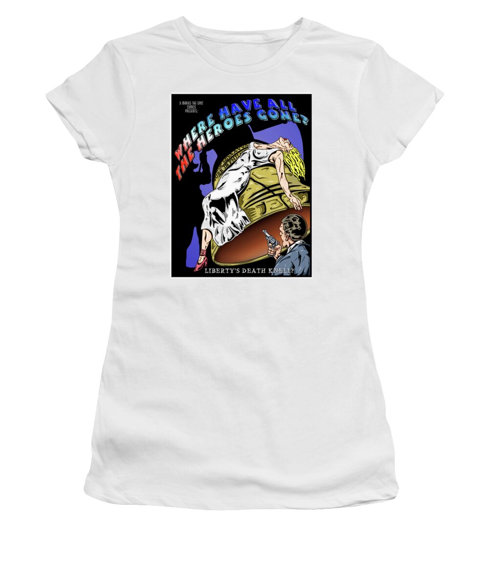 Illustration Women's T-Shirt featuring the digital art Untitled #3 from the Where Have All The Heroes Gone Series by Christopher W Weeks
