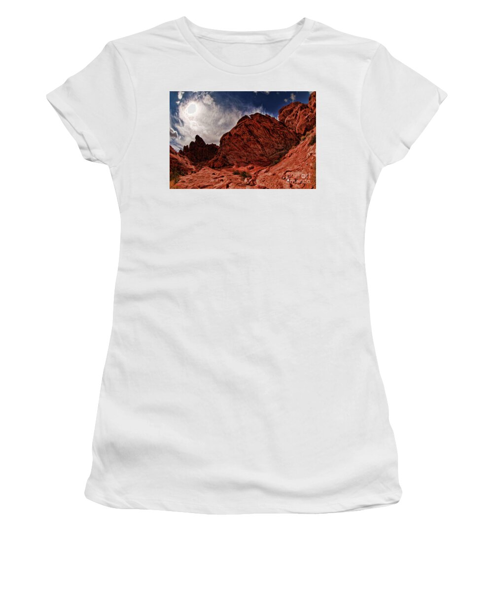 Valley Of Fire Women's T-Shirt featuring the photograph Valley Of Fire Giant Boulders by Blake Richards