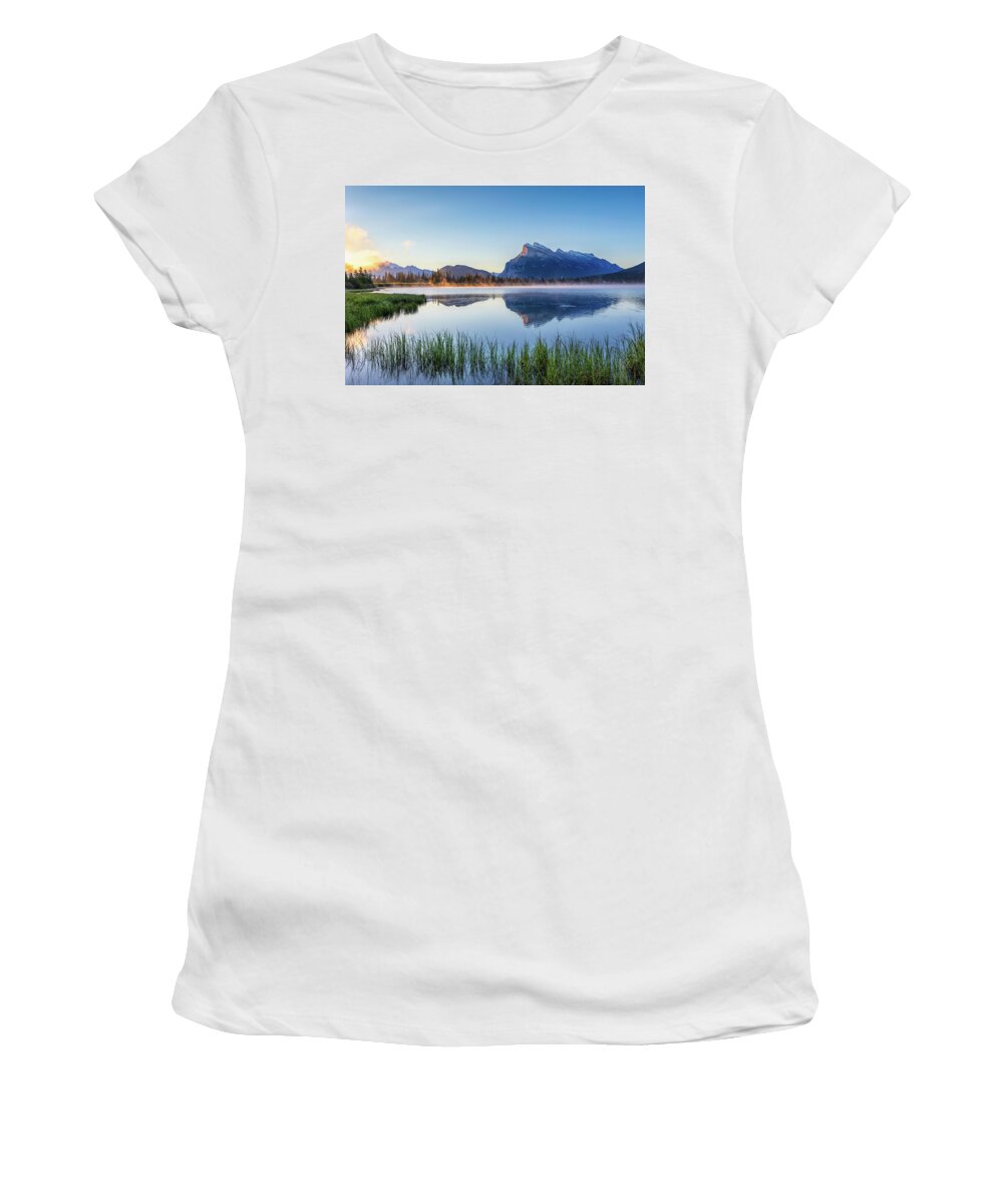 Lake Women's T-Shirt featuring the photograph Vermilion Lake by Mike Centioli