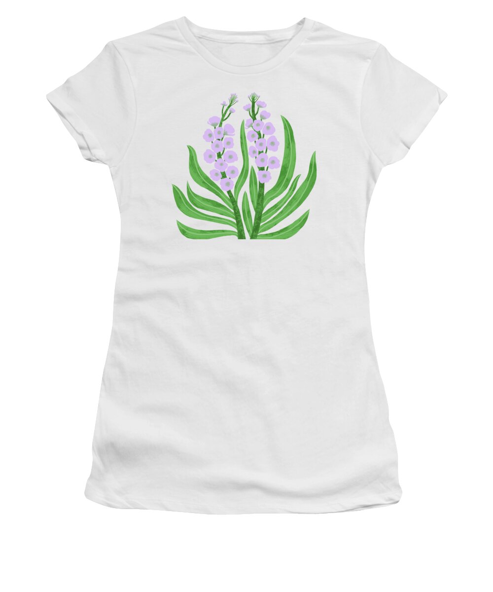 Violets Women's T-Shirt featuring the drawing Violet by Min Fen Zhu
