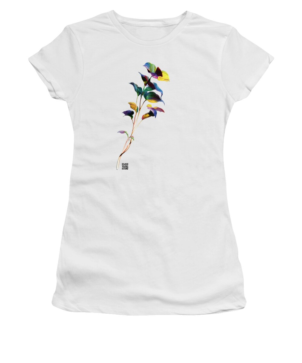 Violets Women's T-Shirt featuring the digital art Violets are Blue by Rafael Salazar