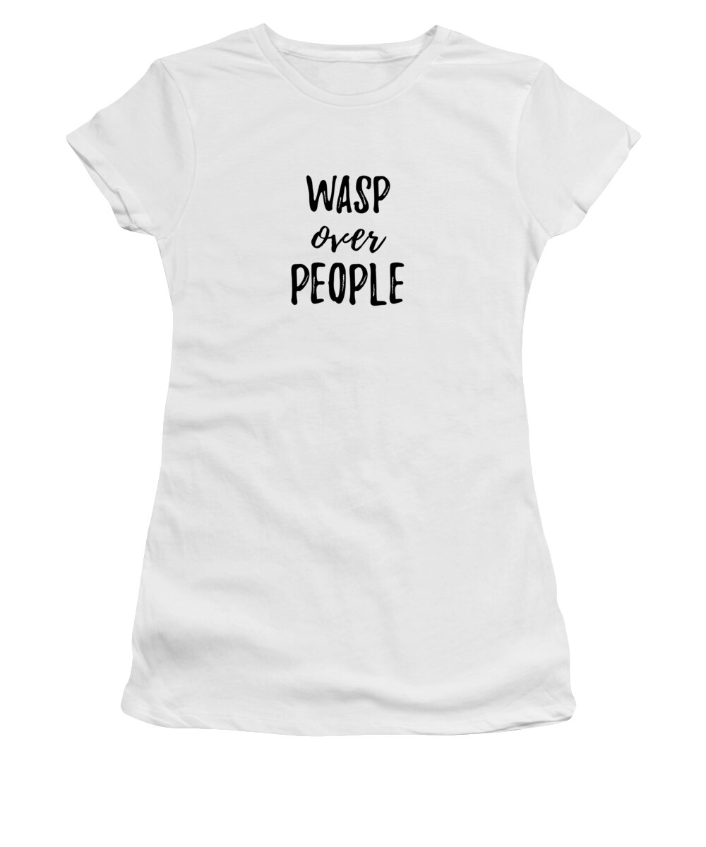 Wasp Women's T-Shirt featuring the photograph Wasp Over People by Jeff Creation