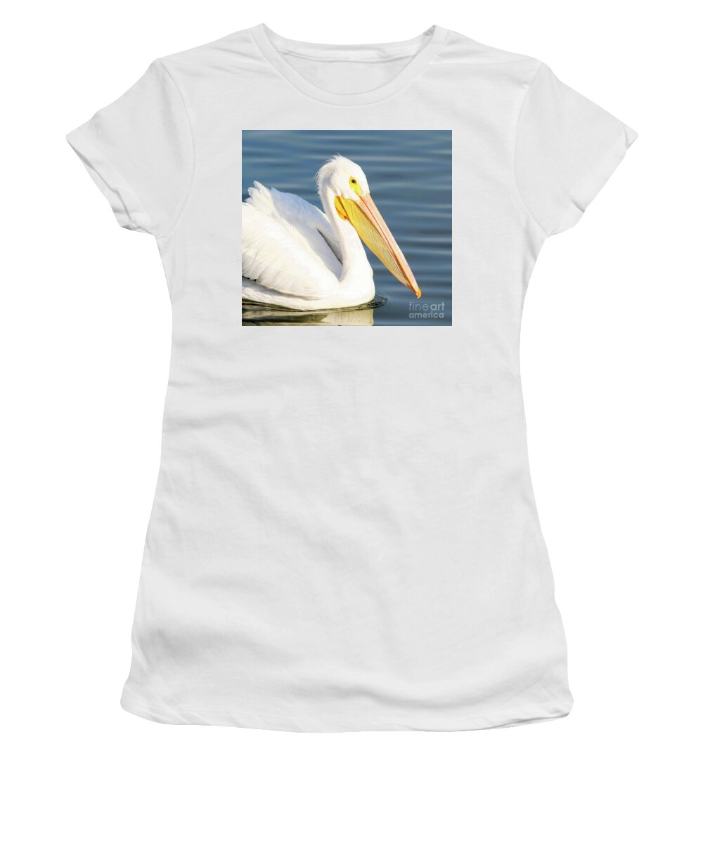 White Pelican Women's T-Shirt featuring the photograph White Pelican by Joanne Carey