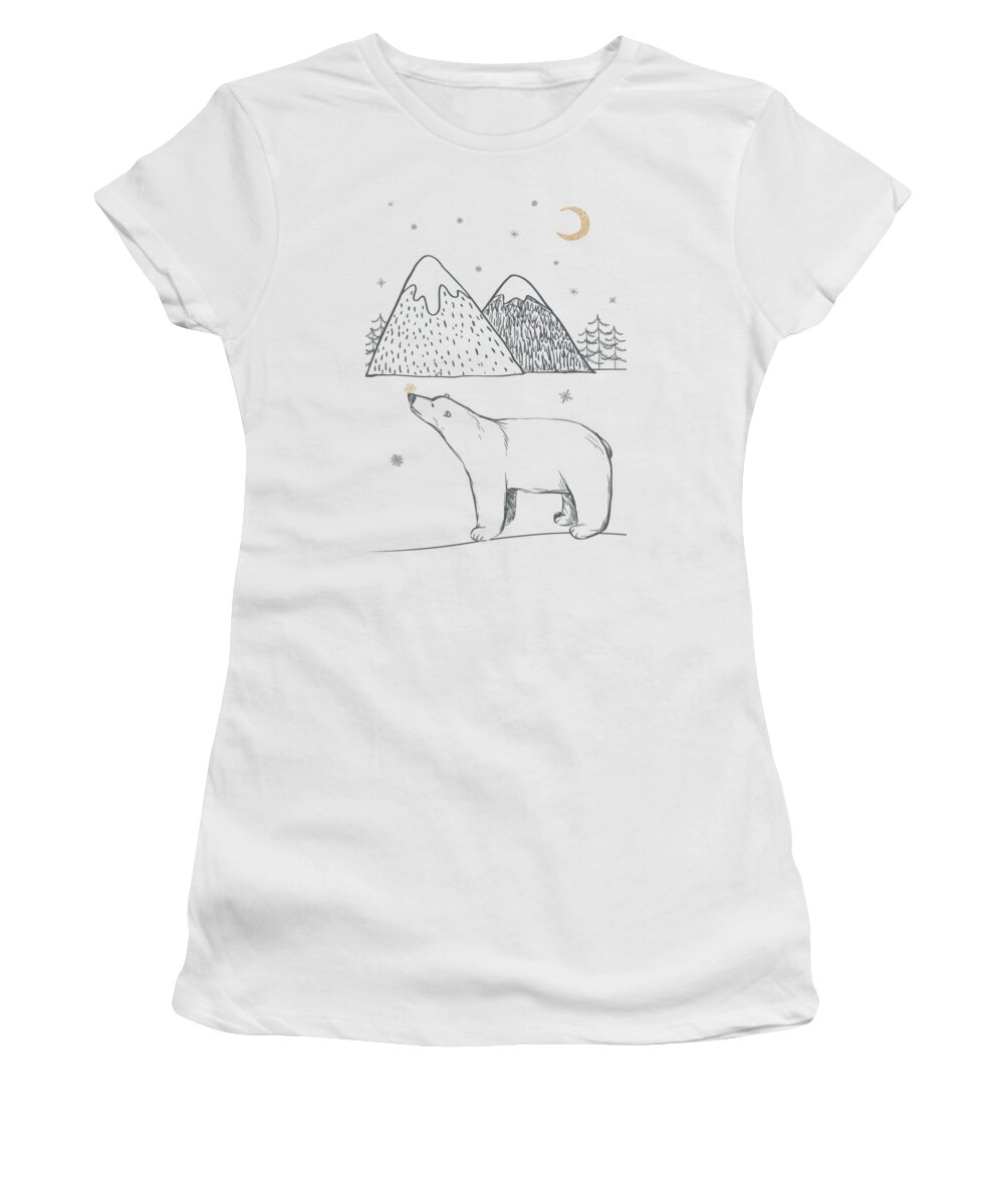 Holiday Women's T-Shirt featuring the digital art Winter Wishes by Ink Well