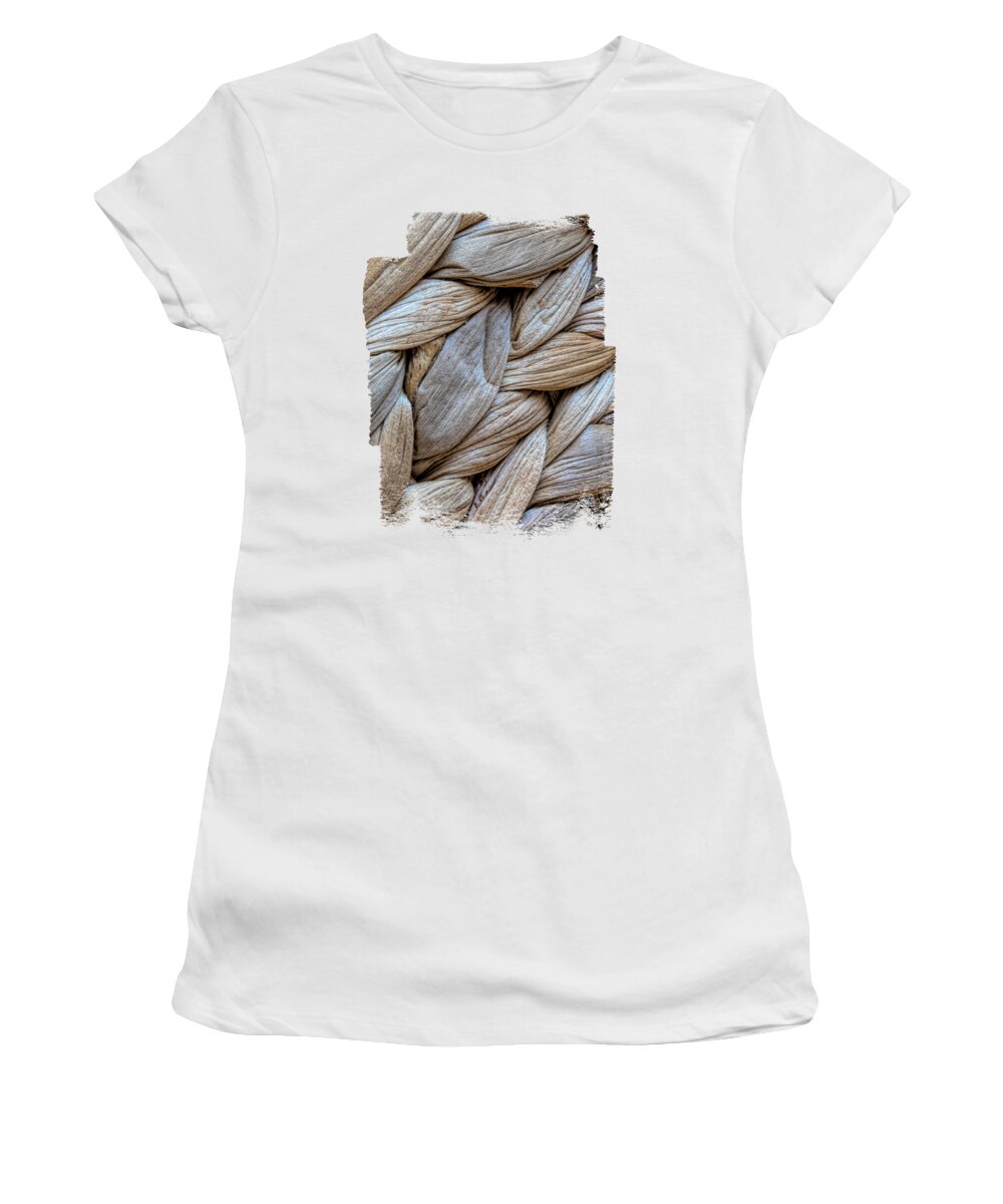 Water Hyacinth Women's T-Shirt featuring the photograph Woven Water Hyacinth Macro by Elisabeth Lucas