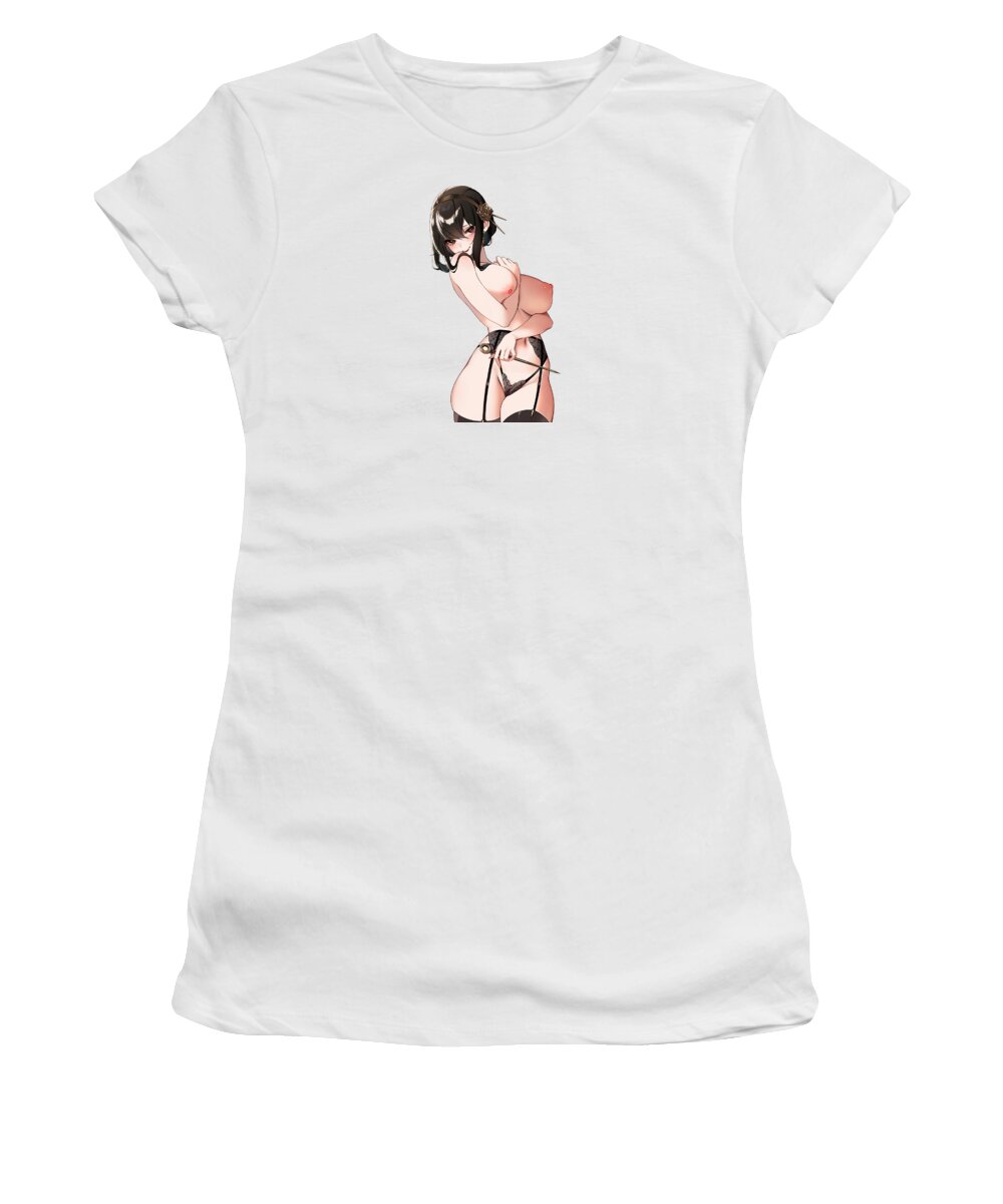 Anime Women's T-Shirt featuring the digital art Yor Sexy by Jimmie Bednar