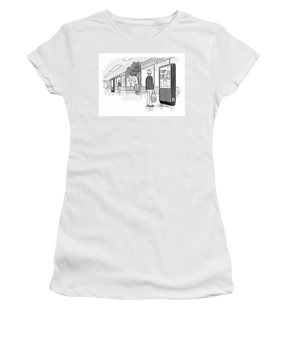 Captionless Women's T-Shirt featuring the drawing You Are There by Pia Guerra and Ian Boothby