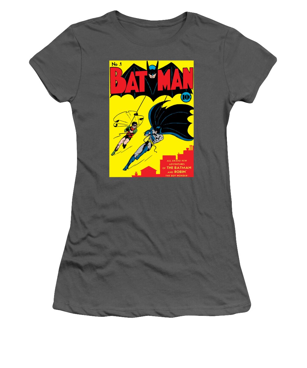  Women's T-Shirt featuring the digital art Batman - Batman First by Brand A