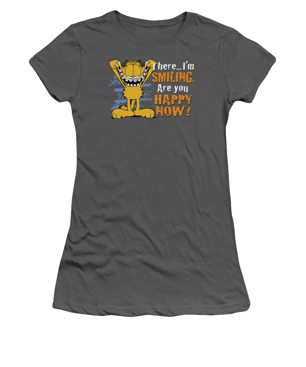 Garfield Women's T-Shirt featuring the digital art Garfield - Smiling by Brand A