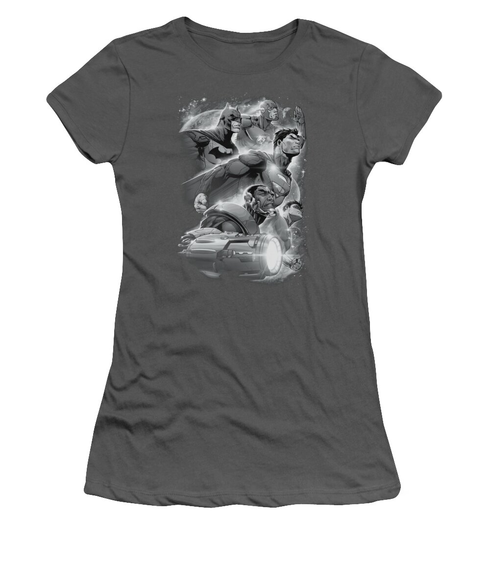 Justice League Of America Women's T-Shirt featuring the digital art Jla - Atmospheric by Brand A