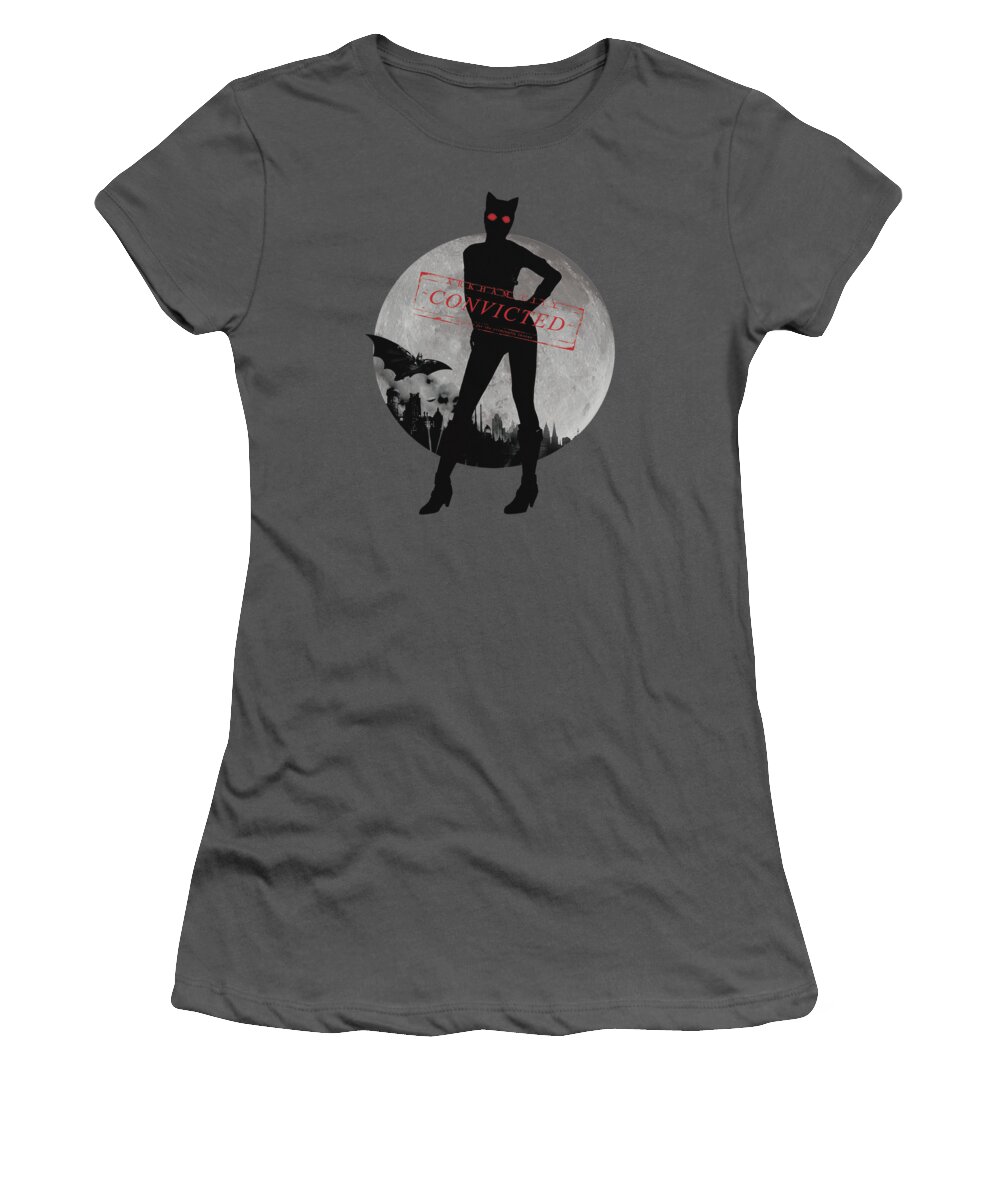 Arkham City Women's T-Shirt featuring the digital art Arkham City - Catwoman Convicted by Brand A