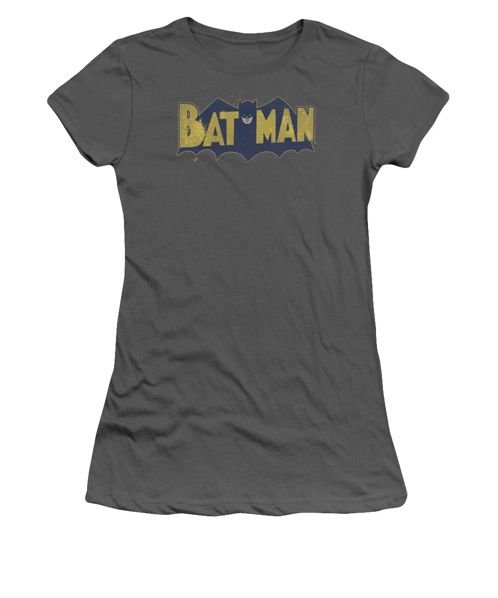 Batman Women's T-Shirt featuring the digital art Batman - Vintage Logo Splatter by Brand A