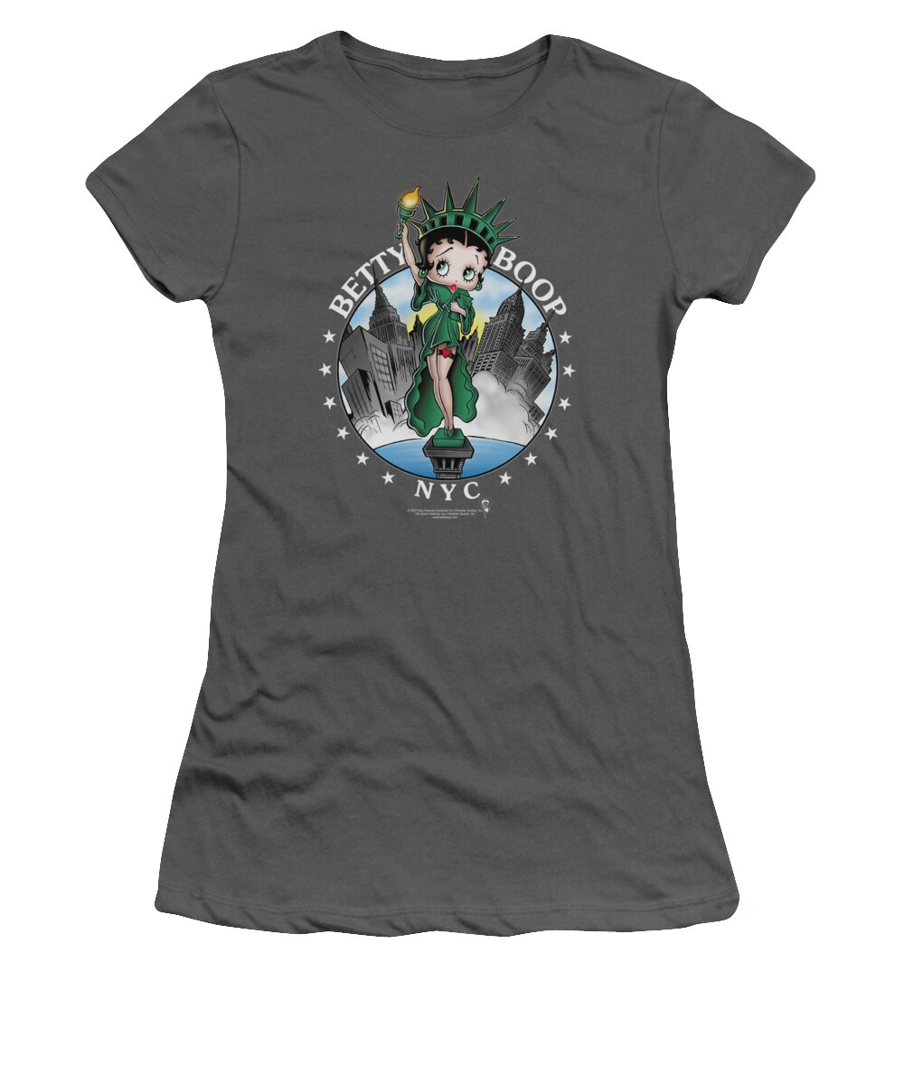 Betty Boop Women's T-Shirt featuring the digital art Boop - Nyc by Brand A