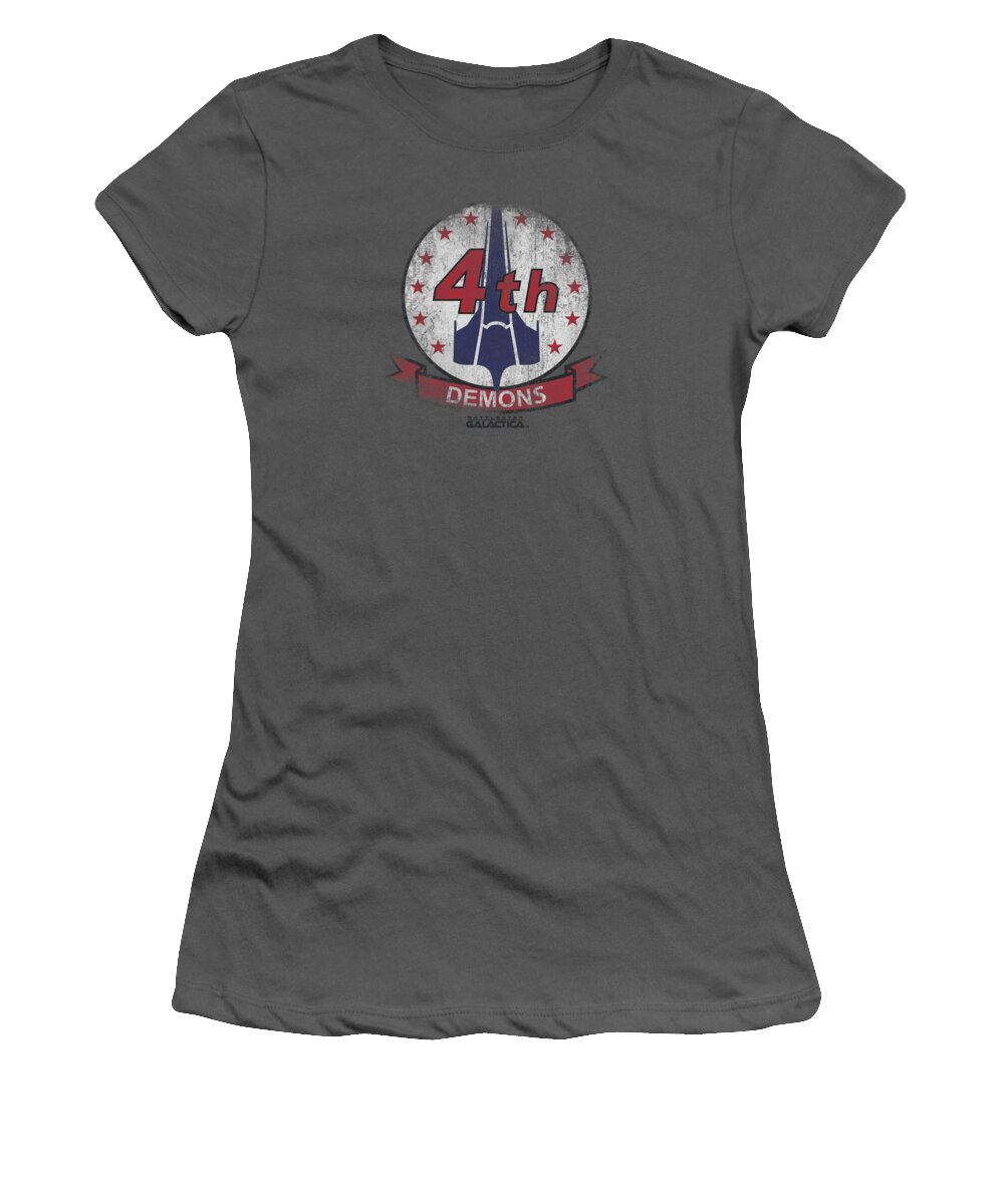 Battlestar Women's T-Shirt featuring the digital art Bsg - Demons Badge by Brand A