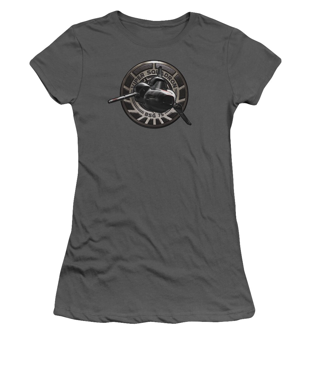 Battlestar Women's T-Shirt featuring the digital art Bsg - Viper Squadron by Brand A