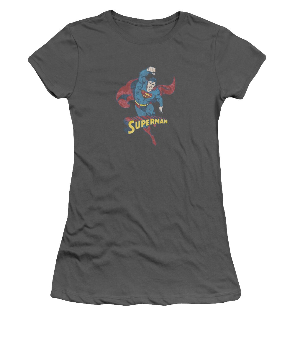 Dc Comics Women's T-Shirt featuring the digital art Dco - Desaturated Superman by Brand A