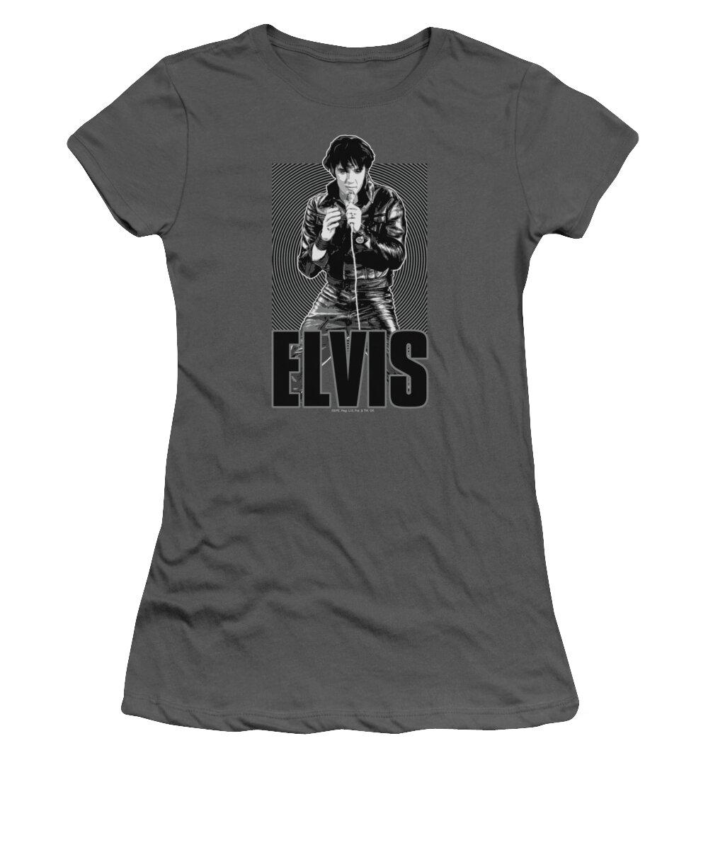 Elvis Women's T-Shirt featuring the digital art Elvis - Leather by Brand A